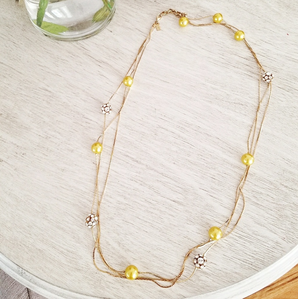 Kate Spade 14K Gold Plated Yellow pearl necklace